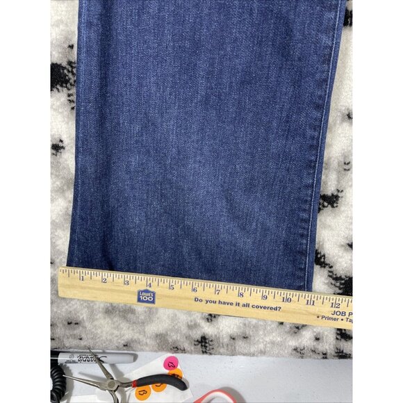 Frame Le High Rise Flare Jeans Womens Size 33 Dark Wash Cowgirl Stretch - Picture 7 of 15